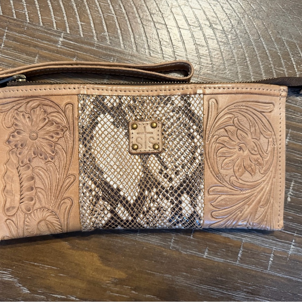 STS Ranchwear STELLA CLUTCH PYTHON TAN / VT LEATHER